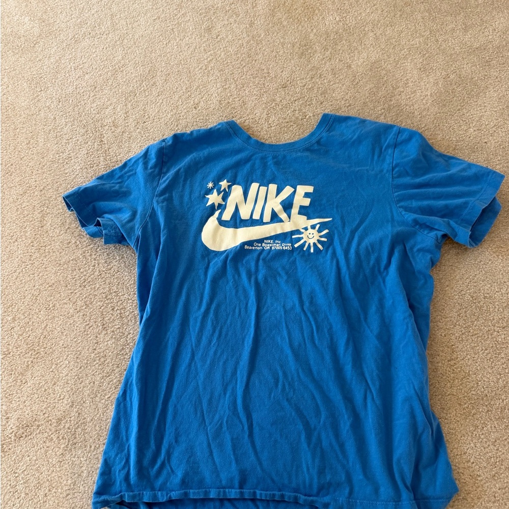 Nike Women’s Bright Blue Tee with Fun Graphic